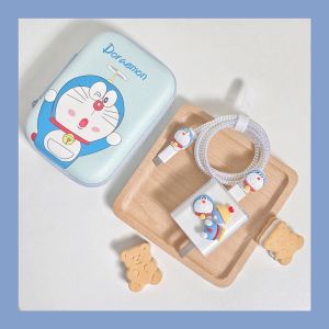 Ốp Sạc OPPO Mèo Xanh Dương Dễ Thương Bảo Vệ Cáp Cho Oppo Reno 7 Pro Ốp Bảo Vệ Cáp Cho 10W 18W 20W 30W 33W 65W 67W 80W [Cchoice]