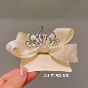 Korean Childrens Barrettes Crown Bow Little Girls Hair Pin Head Clip Baby Headdress Cute Princess Fairy Style Hair Accessories