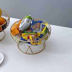 Light Luxury Fruit Plate Creative Living Room Home Fruit Basket Afternoon Tea Candy Dessert Stand Snack TrayParty Supplies