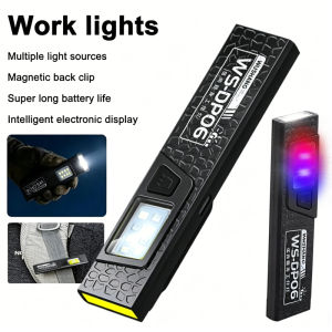 EDC LED COB Flashlight Type C Rechargeable 550LM Portable Mini Torch Pocket Lantern Flood Work Light With Magnet For Emergency