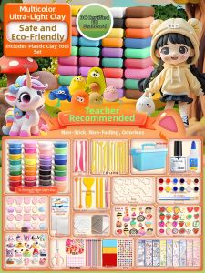 Non-toxic Colorful Clay for Kids 24 Colors 100g