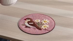 【D】Universal Size Imitation Woven Coaster Heat Insulating Anti-Scald Anti-Slip Table Mat for All Cup Types Use