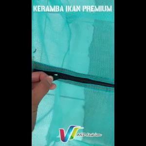 ANZ505025 Termurah keramba kotak ikan kecil untuk benih ikan yang baru menetas waring casa hijau siap pakai ukuran 50x50x25