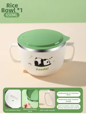 XIAOCHUSHU | 316 Stainless Steel Toddler Feeding Bowl 3+ Years