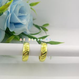 Cincin Logam Koin Kuningan Asli Motif