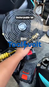 ToolVolt Cordless Fan - 8 inch 40000MAH Rechargeable Fan - 90°~135° Adjustable angle High Power Desk Fan