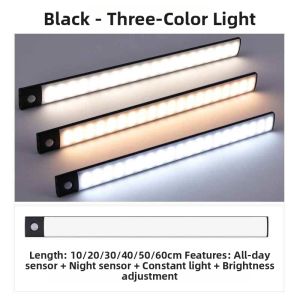 MENGMIAN | Induction Light USB Rechargeable Wireless No Wiring Kitchen Closet Touch Control LED Light Strip