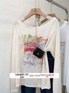 Anti-UV Icy Silk Oversized Graphic T-shirt