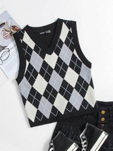 Vest Rajut Wanita Korean Style Shadow Atasan Wanita Rompi Rajut Wanita Bahan Rajut Premium