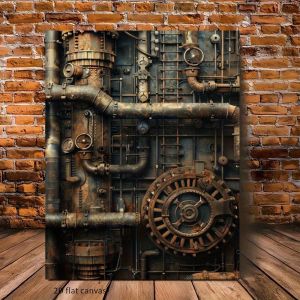 CIFbuy | Steampunk 2D Metal Tin Sign Retro Steampunk Wall Decor Posters for Living Room Bedroom