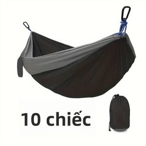 Võng Cắm Trại Bằng Nylon Nhẹ Dành Cho Một Người Sử Dụng Trong Nhà Và Ngoài Trời Kèm Dây Buộc Cây Thích Hợp Cho Đi Bộ Đường Dài Du Lịch - Đồ Dùng Ngoài Trời Cho Người Lớn