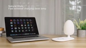 Original Ldnio Desk Lamp RGB Night Sleep Bed Lamp With 15W Wireless Charging Handphone Warm Light Lampu Meja