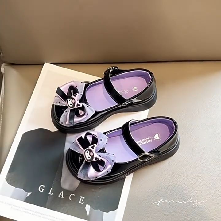 Giày búp bê Kuromi bé gái Mẫu Mới da mềm êm chân Giày kuromi học sinh ...