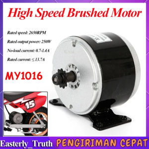 My 1016 Electric Brush Motor DC12V 24V 19.2A 250W High-speed Brush Motor Electric Scooter Motor Conversion Kit For DIY Scooter E-Bike Go-Kart Minibike