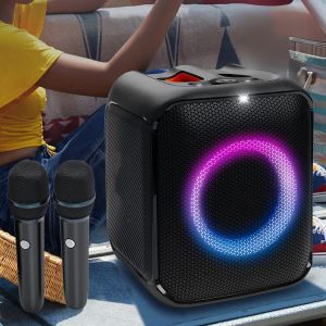 แสงโดยรอบ อุปกรณ์เสียง ลําโพงพกพา บลูทูธ 5 1 การส่งผ่านพลังงานต่ํา คุณภาพเสียงสูง มัลติฟังก์ชั่น