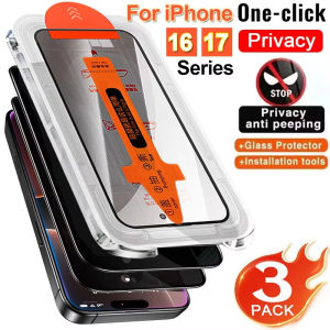 2-3PCS Privacy Screen Protector For iPhone 17 Pro Max 16 17 15 13 14 12 11 Air 7 13 Mini 6S XR Easy Intalling Anti-Shatter Glass
