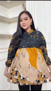 ISI 2 PCS BLOUSE BATIK MODERN KANTOR KONDANGAN ELEGAN KEKINIAN