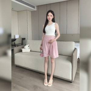 2025 Summer Thin Fashion Simple Outerwear Casual Pregnant Womens Five Cent Shorts for Women