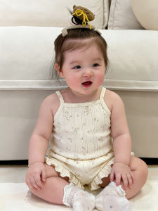 Sleeveless Vest Shorts Set for Baby Girl Lightweight Summer Outfit