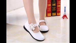 Giày búp bê bé gái đính hoa giày đi học bé gái - Mẫu mới ON122