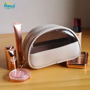 THREAD PROJECTS Charm Makeup Pouch Cute Minimalist Cosmetic Bag Skin Care Packaging Travel Organizer