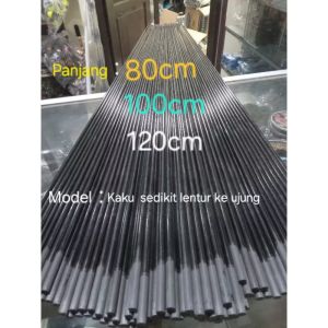 Blank Karbon solid bukan sutet kaku padat tidak bolong kuat lurus dan mulus tuk timbang/ningnong ujung joran sambung dan joran lainnya