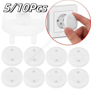 5/10Pcs Baby Safety Socket Covers ABS Cover European Standard Anti-electric Shock Socket Cover Baby Safe Double Protection
