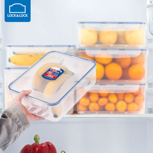 Lock&Lock Large Capacity Crisper Food Grade Oversized Transparent Bento Box Plastic Pickles Sealed Fruit Storage