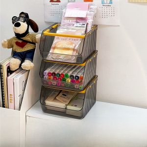 Desktop Organizer Box Multi-Functional Storage for School Supplies Markers Toys Dolls Layered Rack Simple Design Universal Use