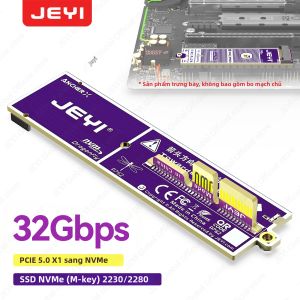 JEYI | Thẻ Chuyển Đổi JEYI Flat PCIe 5.0 X4 32Gbps M2 2230/2280 NVMe SSD Hỗ Trợ Không Bị Cản Trở Bởi GPU Cho Khe Cắm PCIe X16/X8/X4