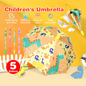 19inch Children Umbrella with Cover Umbrella uv ProtectionCartoon Character Umbrella for Kids Semi Automatic Umbrella for Kids Girls Boys for School