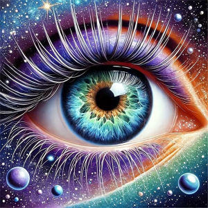 HUACAN Diamonds Painting Eye Portrait Hobby Creative Diamond Mosaic Planet Starry Sky Landscape Crafts Rhinestones Pictures