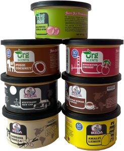Car Air Fresheners: Lemon Scent | Organic Cans | Odor Eliminator Essential | Long-Lasting | Strong Fragrance | For Home Closet