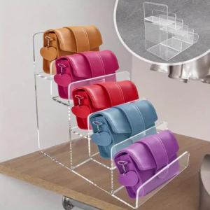 Acrylic Wallet Display Stand Womens Handbag Display Rack Small Bag Transparent Bracket Clear Multi-Layer Display Stand