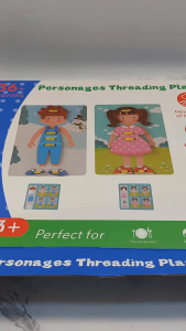 Wooden Dress-Up Lacing Puzzle Mix & Match Outfit Toy Educational Montessori Toy for Kids TPC