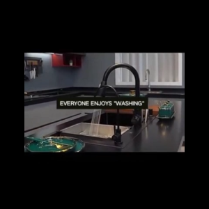 UNI-HOME Kitchen sink black stainless steel single hole sink set