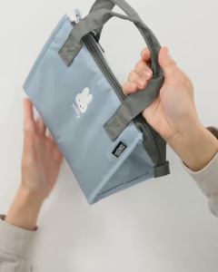 Thermos x Miffy Insulated Lunch Bag 2L/4L/7L | Limited Edition Thermal Cooler Tote | Keeps Food Cold Up to 6 Hours | Charcoal Gray / Light Blue | Japan Import