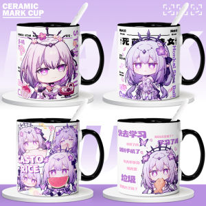 Cute Q Version Anime Manga Ceramic Mugs Drinking Water Cups Home Dormitory Mouth Rinse Cups High Aesthetic Value Ins Style