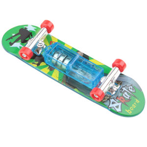 Glowing Mini Finger Skateboard Childrens Toy with Light Creative Stress Relief Frosted Double Curl Board Desktop Game