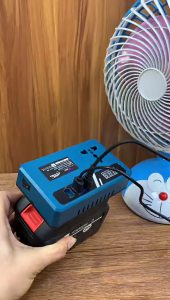 120W Portable Mini Intelligent Inverter Power Converter 21V Lithium Battery Inverter with 3 USB Ports Power Station Generator
