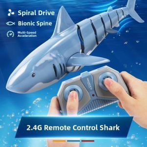 Remote Control Shark Electric Submersible Realistic Swinging Watercraft Outdoor Boys Swimming Toy Realistic Animal Simulation