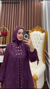 Assyifa Dress Ceruty Outer Brukat: Pilihan Gamis Lebaran 2025 yang Viral & Mewah