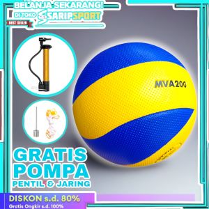 BOLA VOLI MVA200 VOLLEY BALL IMPORT FREE POMPA DAN PENTIL JARING