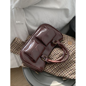 Retro Satchel Bowling Bag Female Fall and Winter 2024 New Arrival Tide South Korea Pillow Bag Multi-Functional Crossbody Commuter Bag