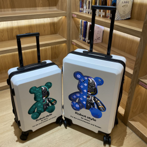 Mechanical Bear Luggage Trendy Student 24 Inch Travel Suitcase Male Universal Wheel Pull Rod 20 Inch Password Boarding Box