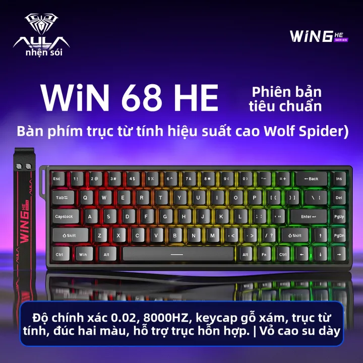 AULA | Bàn phím cơ Magnetic AULA WiN 60 HE PRO, Switch Hall Effect, Rapid Trigger (RT) Tùy Chỉnh, Chuyên Game FPS Valorant CSGO | BigBuy360 - bigbuy360.vn AULA | Bàn phím cơ Magnetic AULA WiN 60 HE PRO, Switch Hall Effect, Rapid Trigger (RT) Tùy Chỉnh, Chuyên Game FPS Valorant CSGO | BigBuy360 - bigbuy360.vn