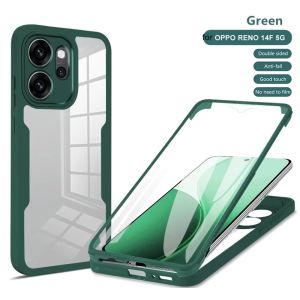Anti-Drop Dual Layers 360° Case for OPPO Reno 14 14F 14Pro 13 13F 13Pro 5G Full Body Protective Cover with Screen Protector Film