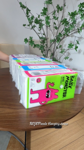 【3/6 Packs】RoyoPanda 4Ply Thickened Hanging Tissue Facial Tissue  Eco-Friendly Easy To Hang & Use Extra Soft Tissue Bamboo 1048 Sheets