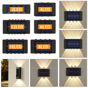 【2PCS】Solar Wall Light Auto On/Off Outdoor Waterproof Energy Saving Long Lasting For Garden Yard