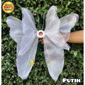 KELOPAK BUNGA/CUP BUNGA + FITINGAN BAHAN KAIN ORGANDI UKURAN 45cm×45cm